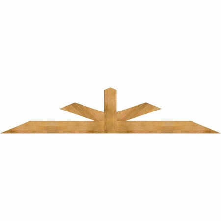Ekena Millwork Saratoga Rough Sawn Timber Gable Bracket, Western Red Cedar, 108"W x 22"H x 6"D x 6"F, 5/12 Pitch GBW108X22X0606SAR00RWR